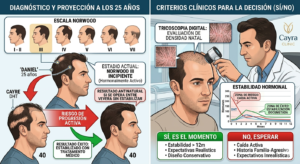 trasplante capilar con 25 años escala Norwood Cayra Clinic