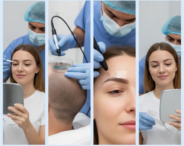 El proceso de trasplante de cejas