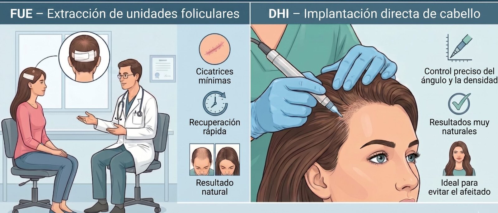 Técnicas de trasplante capilar para mujeres en Turquía