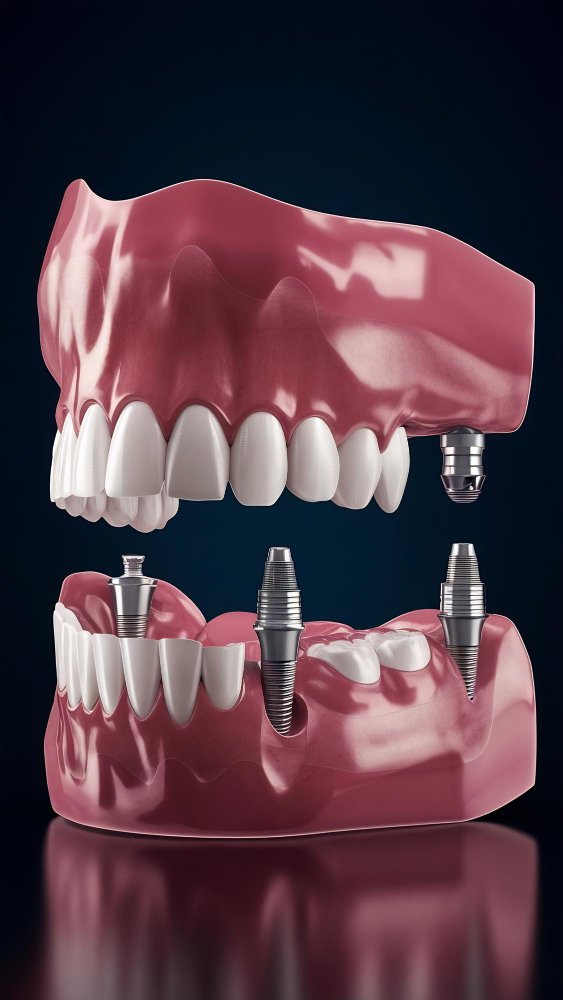 Comparación entre implantes dentales tradicionales y el sistema All‑on‑4
