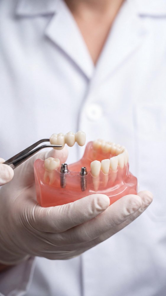 proceso del puente dental.
