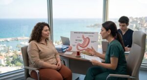 Paciente en consulta preoperatoria para manga gástrica en Turquía